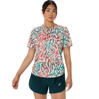 Camiseta ASICS Road All Over Print - Feminino - Bege