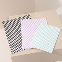 Kit de 3 Cadernos de Papel Estampados Quadriculados Multicor