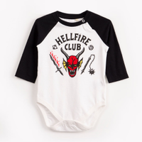 Body infantil hellfire stranger things manga longa off white