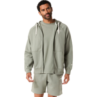 Blusa ASICS Logo Fleece Full Zip Hoodie - Verde
