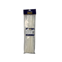 Abraçadeira Nylon 300mm X 3,7mm Branco 100 Un Hulter