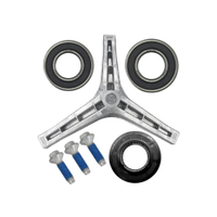 Kit Eixo Tripé + Retentor Rolamentos e Parafusos Lavadora Lava e Seca