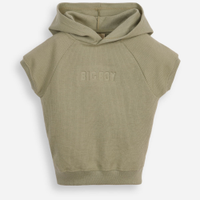 Blusa infantil com capuz big boy verde
