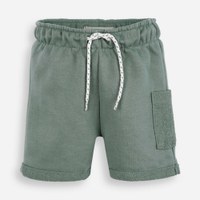 Bermuda infantil de moletom cós elástico verde