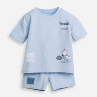 Conjunto infantil curto snoopy azul