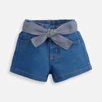 Short infantil jeans com faixa azul