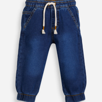 Calça infantil moletom jeans azul