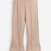 Calça flare infantil nervura algodão bege