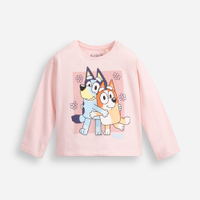 Blusa infantil de malha bluey e Bingo manga longa - rosa claro