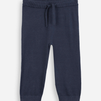 Calça jogger infantil de tricot azul