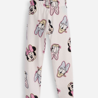 Calça legging infantil minnie e margarida off white