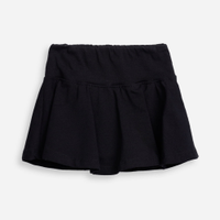 Short saia infantil evasê liso - preto