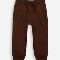 Calça de moletom infantil com cordão marrom