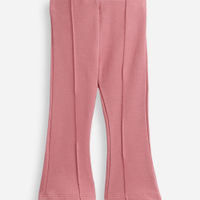 Calça flare infantil nervura algodão rosa