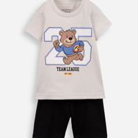 Conjunto infantil curto tigre cinza