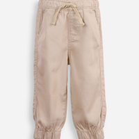 Calça jogger infantil de sarja bege
