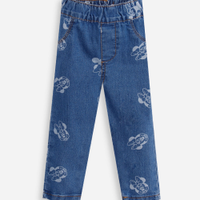 Calça infantil jeans minnie azul