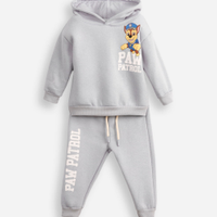 Conjunto infantil de moletom felpado patrulha canina azul