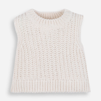 Colete infantil de tricot off white