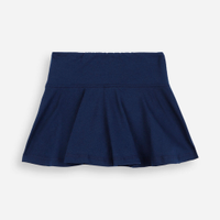 Shorts saia infantil evasê liso azul