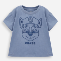 Camiseta infantil de algodão patrulha canina azul