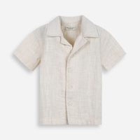 Camisa infantil de algodão bege