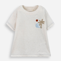 Camiseta infantil big waves bege