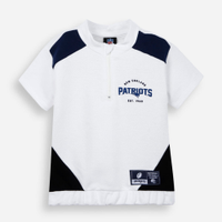 Camiseta infantil de algodão com recortes patriots nfl off white