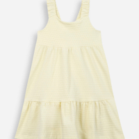Vestido infantil orabolas cavado amarelo