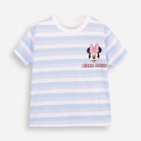 Camiseta infantil listra minnie colorido