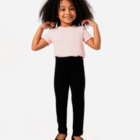 Calça legging infantil básica preta