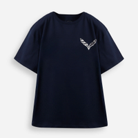 Camiseta comfort juvenil de algodão chevrolet covertte azul