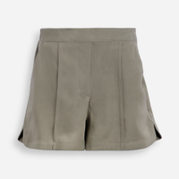 Short de alfaiataria juvenil com nervura verde
