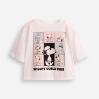 Camiseta de algodão juvenil snoopy off white