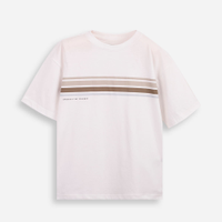 Camiseta infantil comfort listras off white