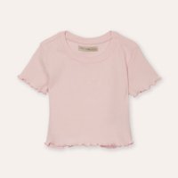 Camiseta cropped de algodão juvenil be brave com fru fru rosa