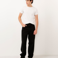Camiseta de algodão juvenil texturizada manga curta off white