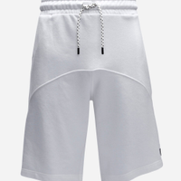 Short de moletom juvenil com recorte off white