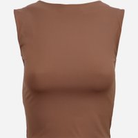 Blusa juvenil de poliamida marrom