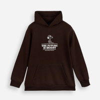 Blusão oversized juvenil de moletom snoopy marrom