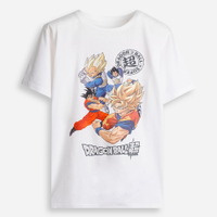 Camiseta infantil dragon ball off white