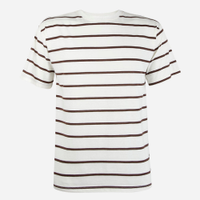 Camiseta juvenil manga curta listrada off white