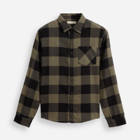 Camisa xadrez juvenil manga longa flanelada verde