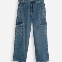 Calça jeans juvenil skater azul