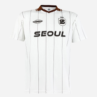 Camiseta esportiva juvenil manga curta listrada off white