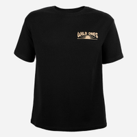 Camiseta juvenil estampada wild preta