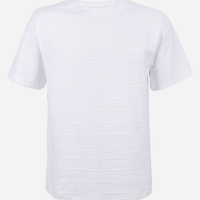Camiseta comfort juvenil de algodão manga curta off white