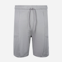 Bermuda juvenil com nervura com bolso cinza