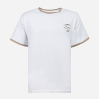 Camiseta juvenil de algodão sardinhas off white