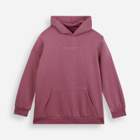 Blusão de moletom juvenil com capuz estampada roxo